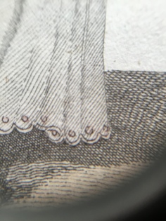Detail of a steelengraving, 1812